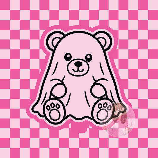 Ghost teddy bear silicone freshie mold