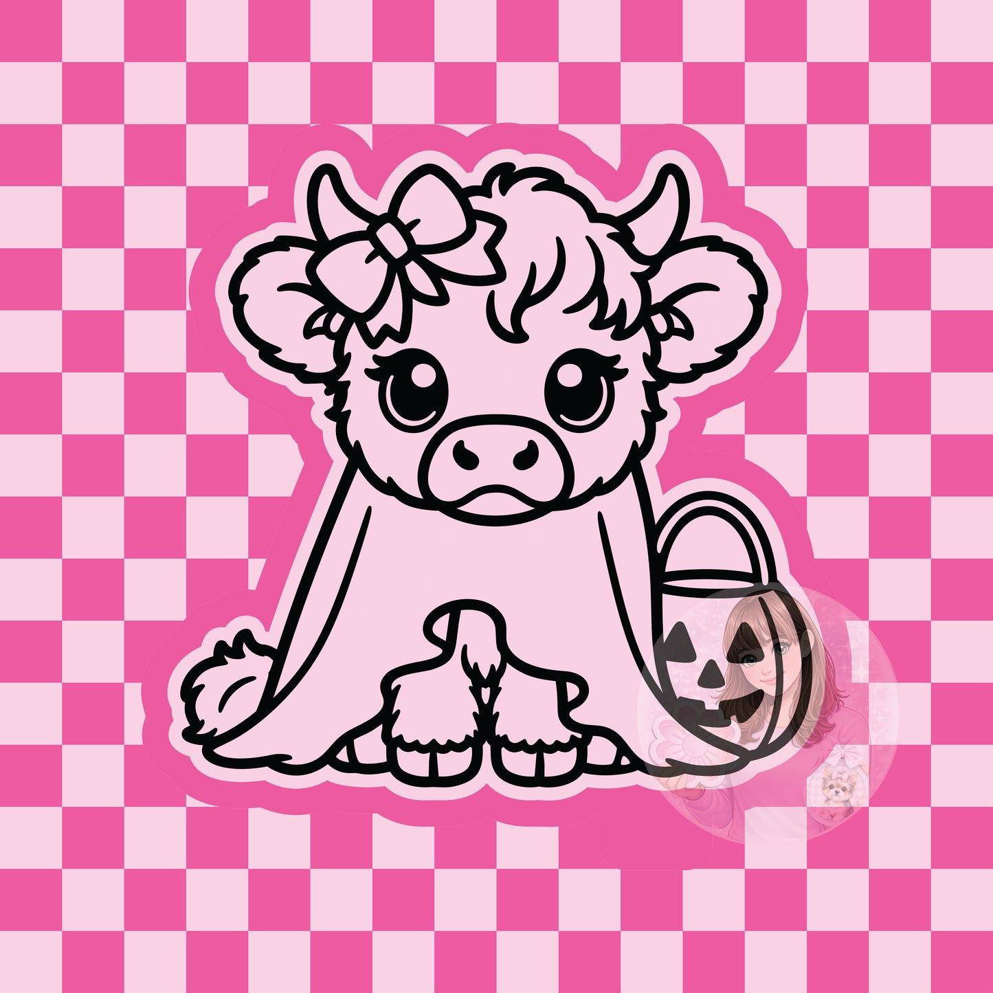 Cute Halloween cow silicone freshie mold