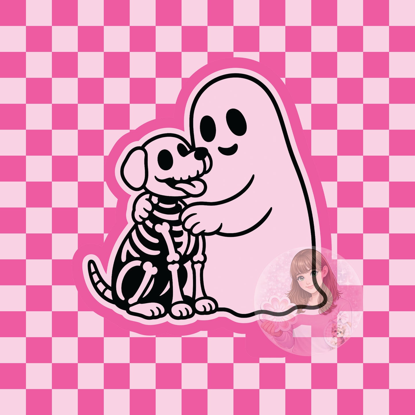 Dog with ghost silicone freshie mold