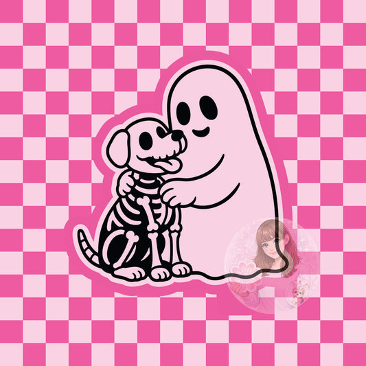 Dog with ghost silicone freshie mold