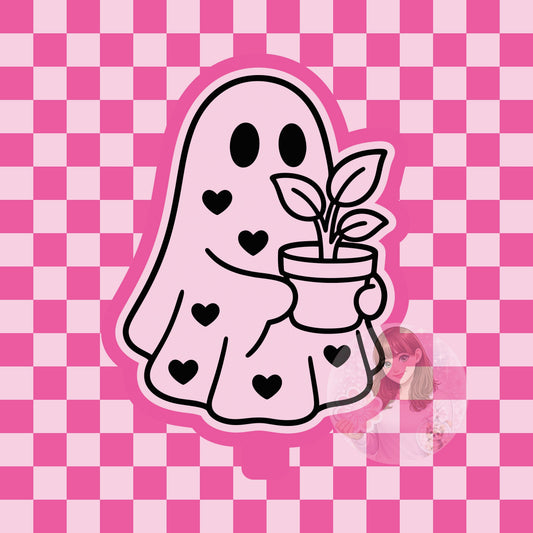Ghost with plant silicone freshie mold