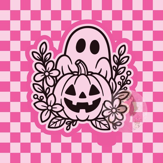 Floral pumpkin and ghost silicone freshie mold