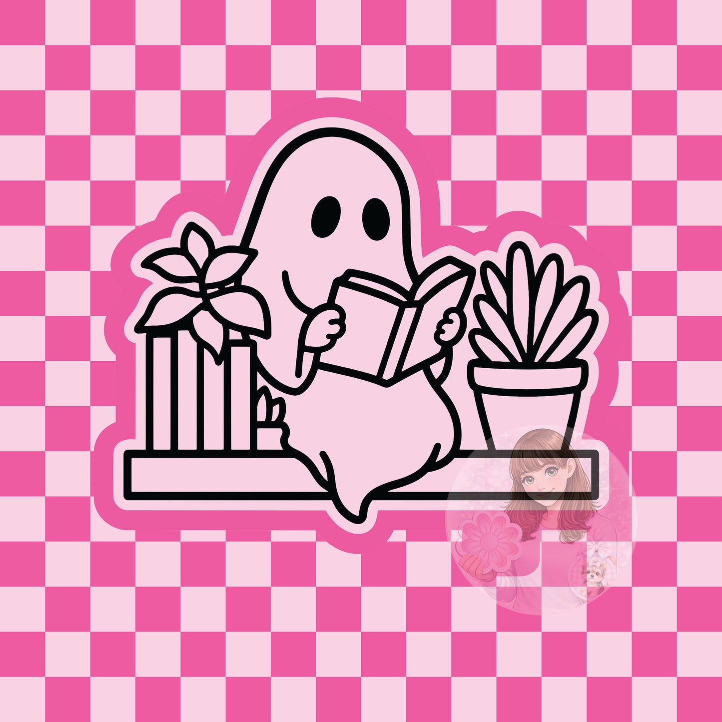 Shelf ghost reading silicone freshie mold