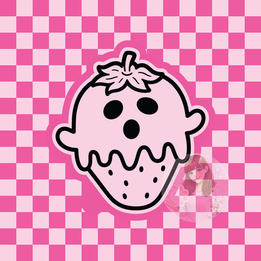 Ghost strawberry silicone freshie mold