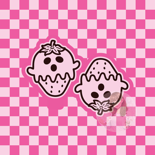 Ghost strawberry vent clip silicone freshie mold