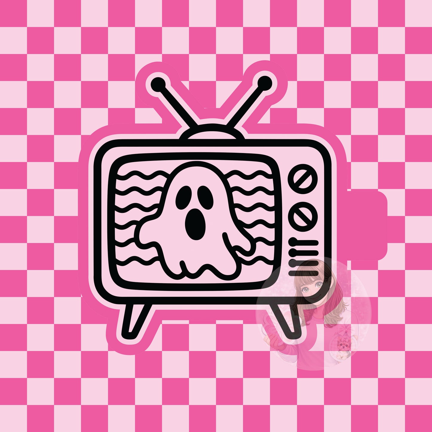 Vintage ghost TV silicone freshie mold