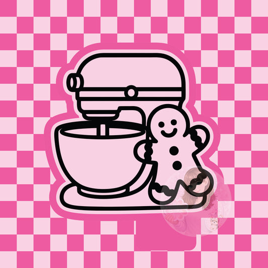 Gingerbread man mixer silicone freshie mold