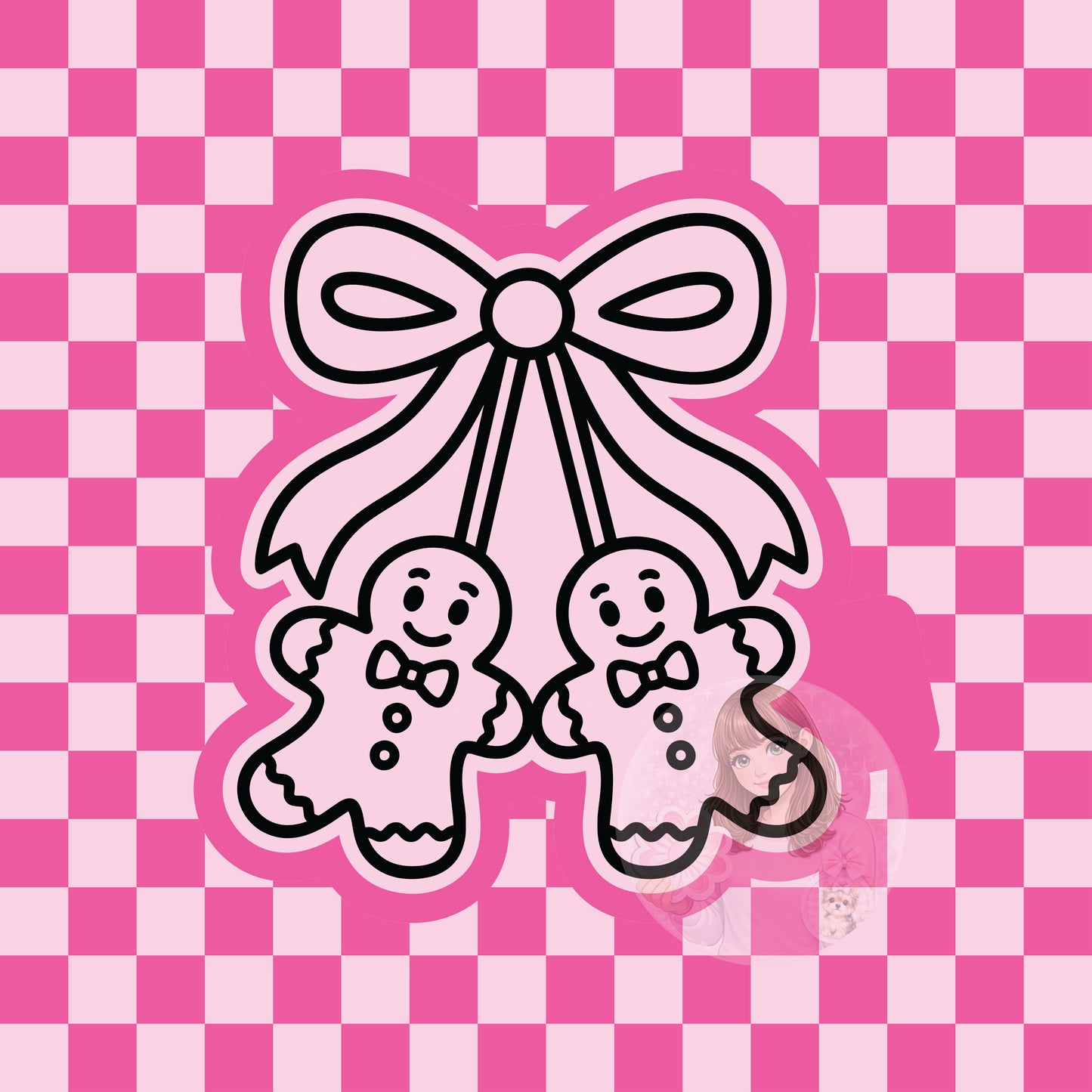 Gingerbread bow silicone freshie mold