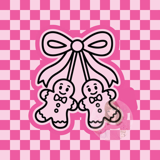 Gingerbread bow silicone freshie mold