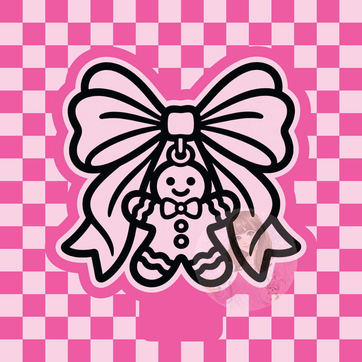Big gingerbread bow silicone freshie mold
