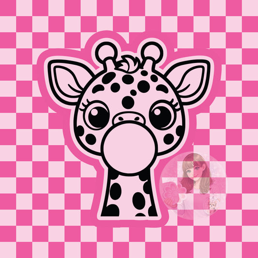 Bubblegum giraffe silicone freshie mold