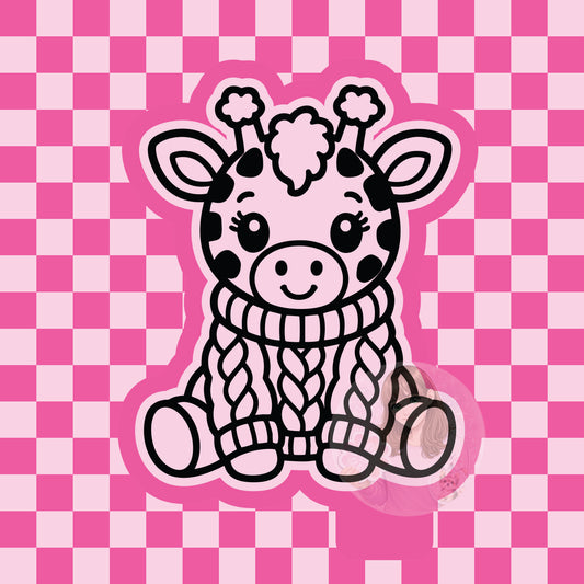 Giraffe in knitted sweater silicone freshie mold