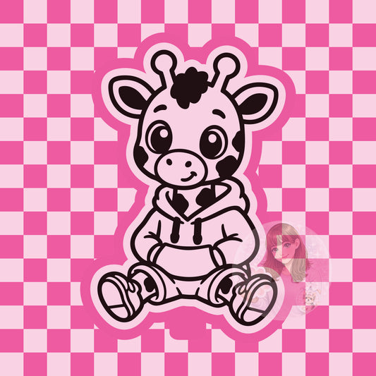 Giraffe in hoodie silicone freshie mold
