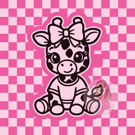 Sitting giraffe silicone freshie mold