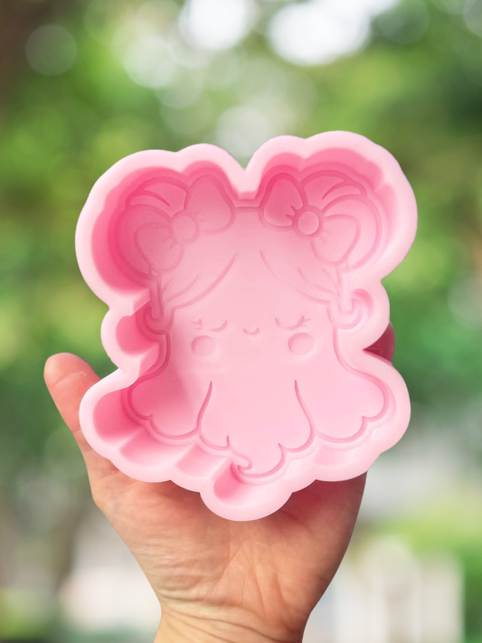 Pigtail girl ghost mold - READY TO SHIP