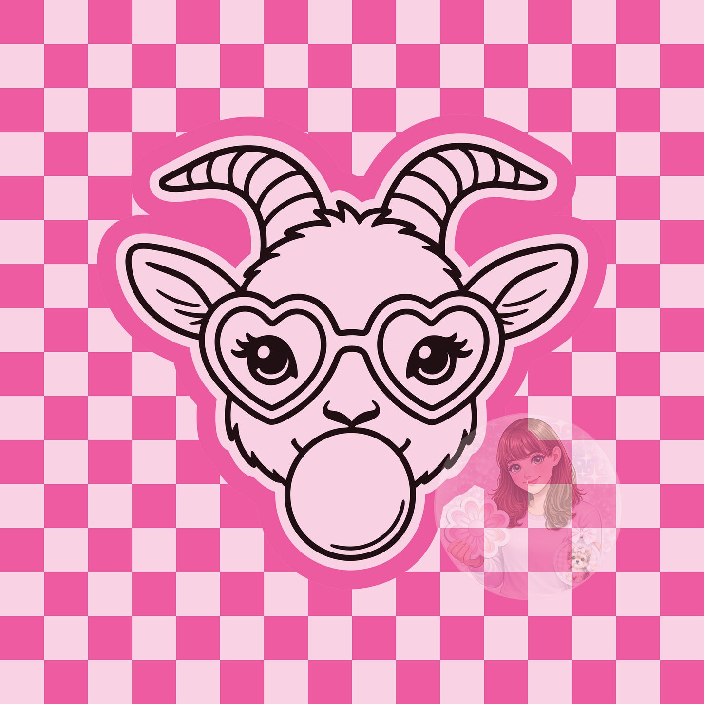 Bubblegum goat silicone freshie mold