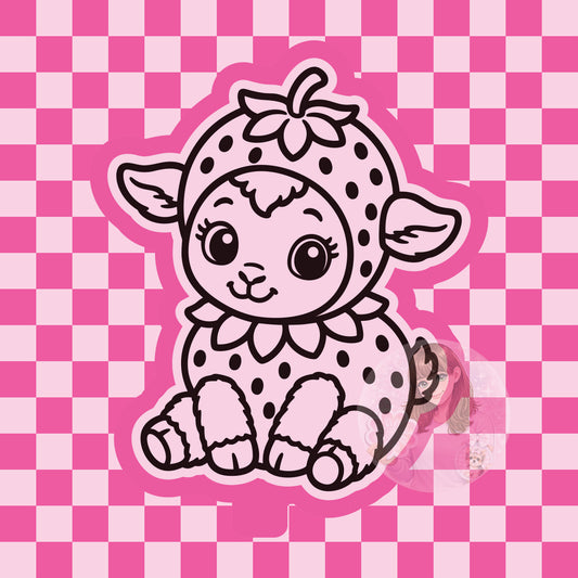 Strawberry goat silicone freshie mold