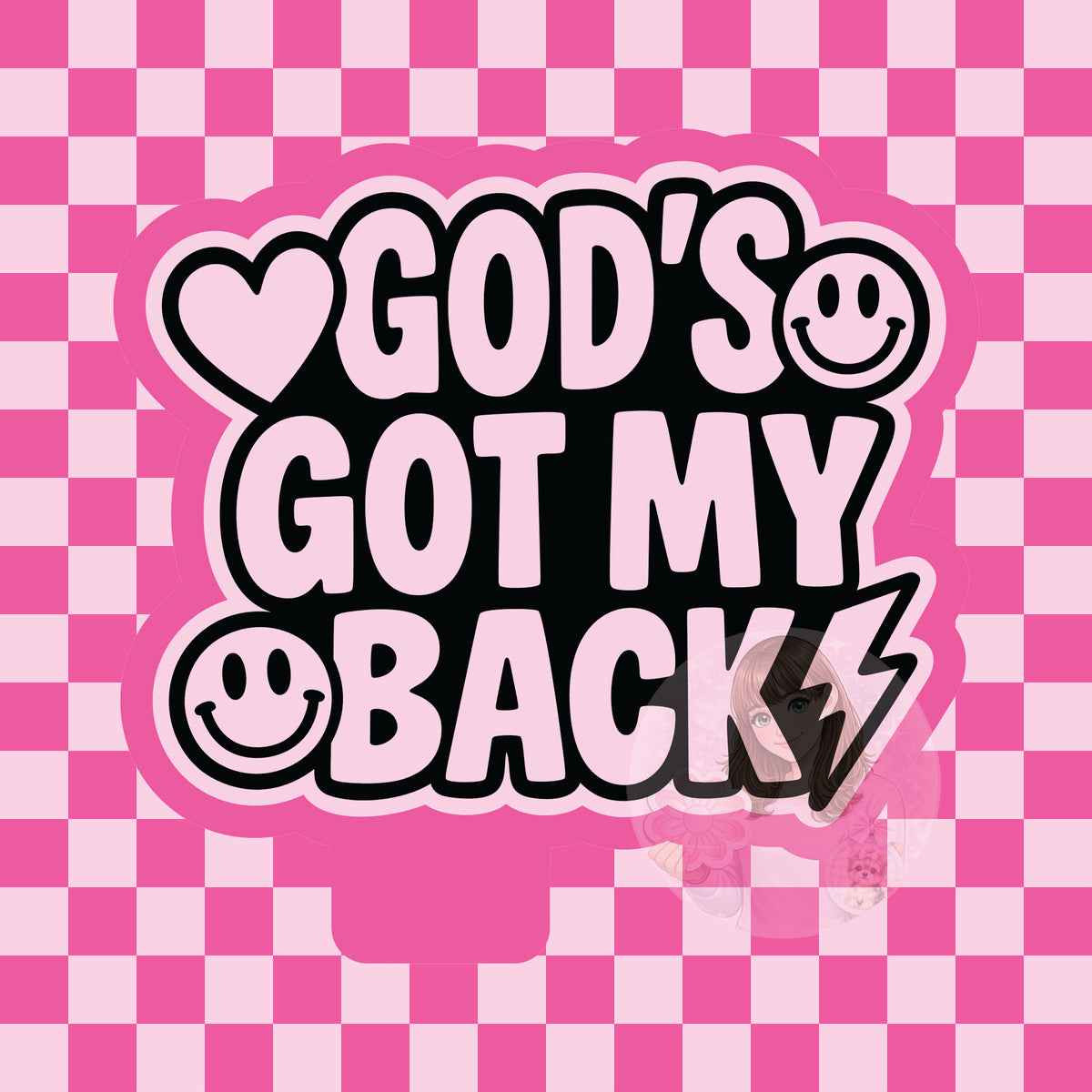 God's got my back silicone freshie mold