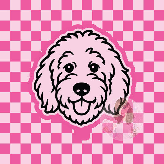 Goldendoodle dog head silicone freshie mold