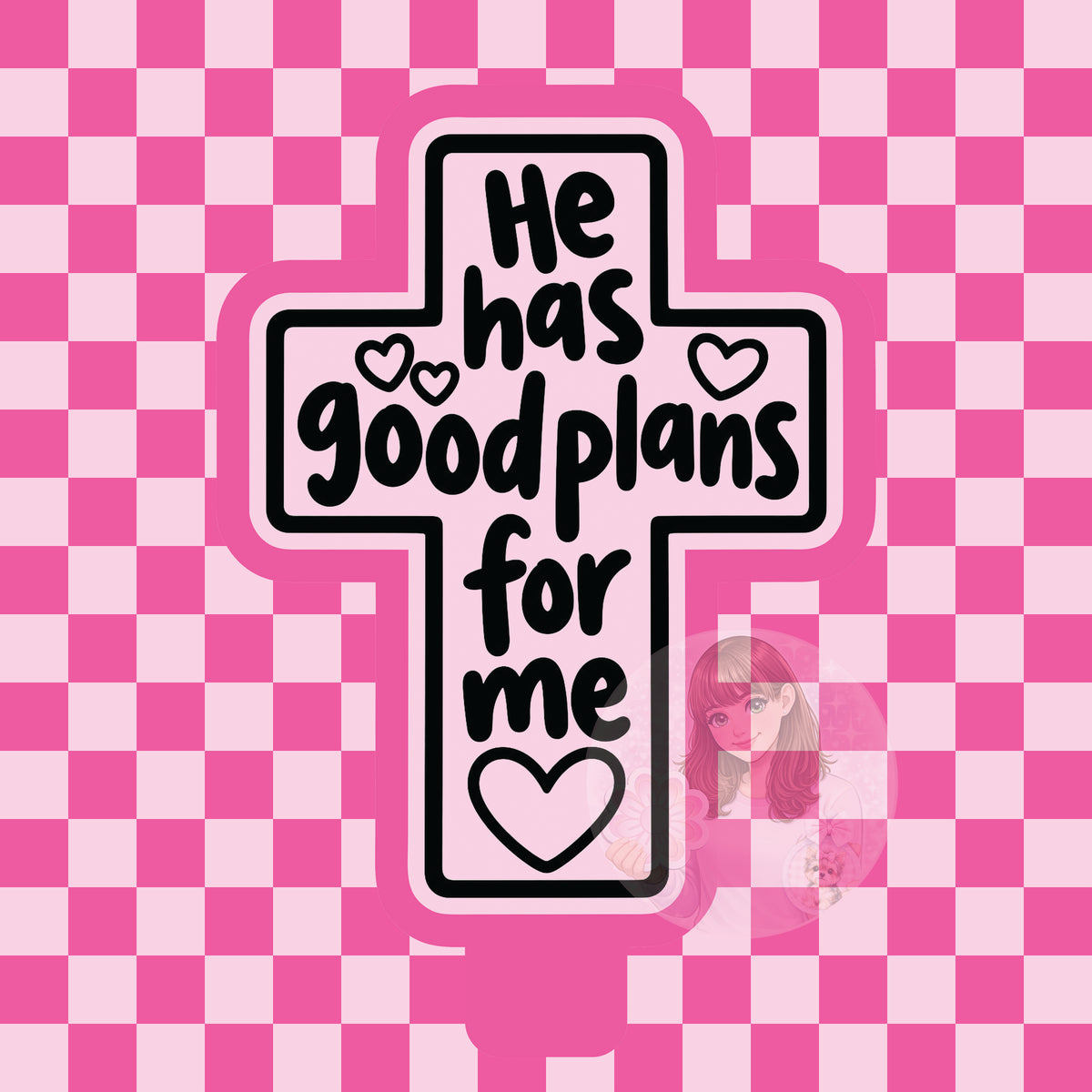 He has good plans for me cross silicone freshie mold