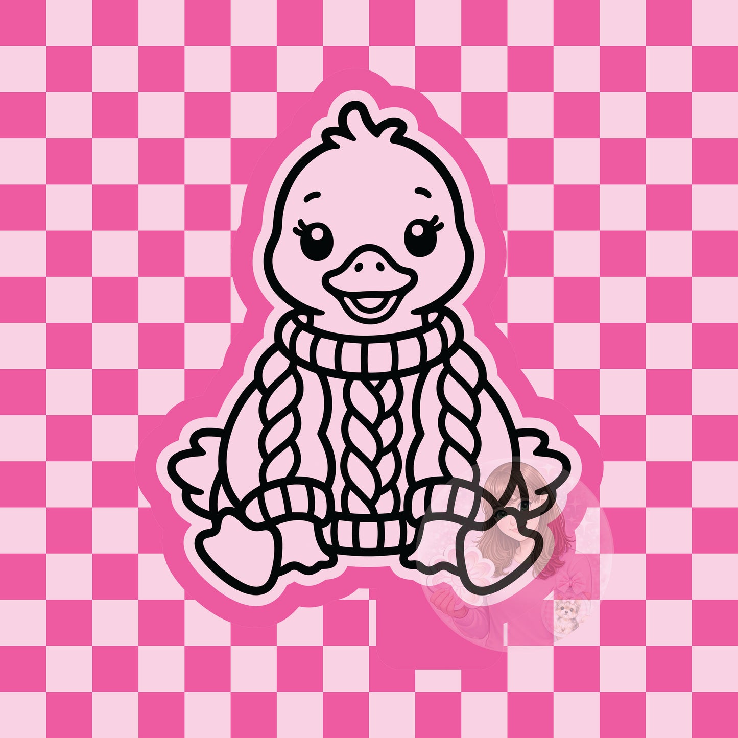 Goose in knitted sweater silicone freshie mold