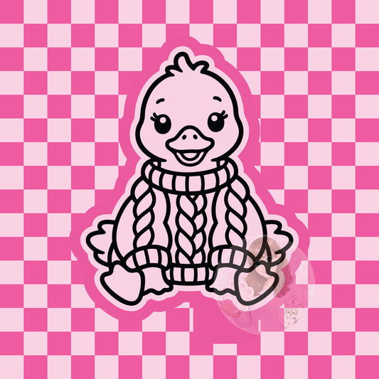 Goose in knitted sweater silicone freshie mold