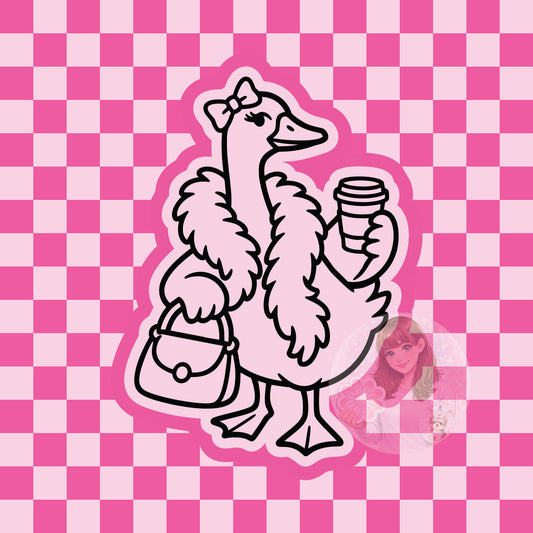 Goose with boa silicone freshie mold