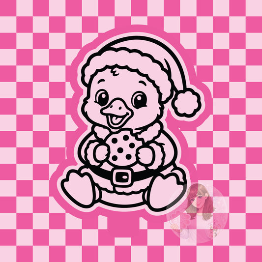 Christmas goose with cookie silicone freshie mold
