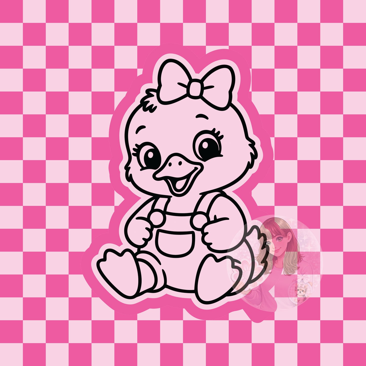 Goose in overalls silicone freshie mold