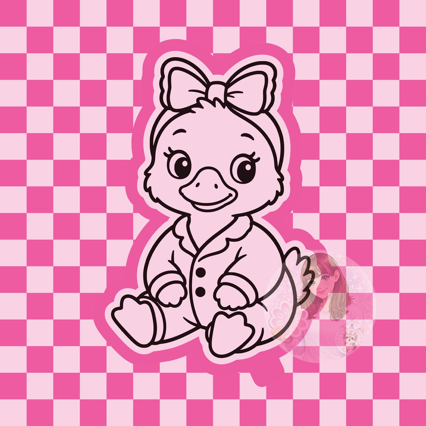 Cute goose in pajamas silicone freshie mold