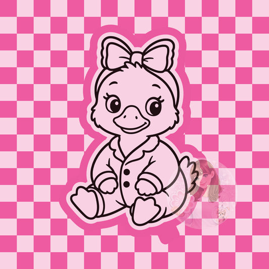 Cute goose in pajamas silicone freshie mold