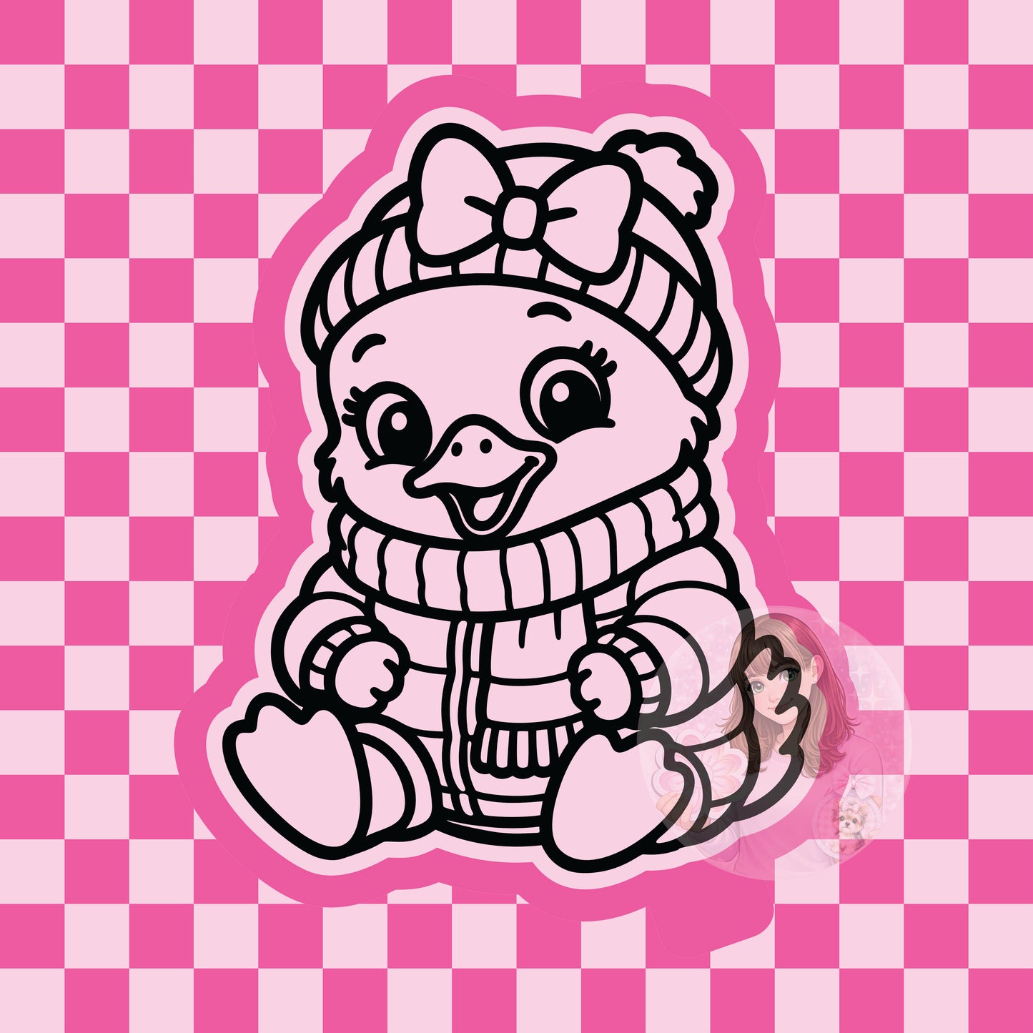 Goose dressed for winter silicone freshie mold