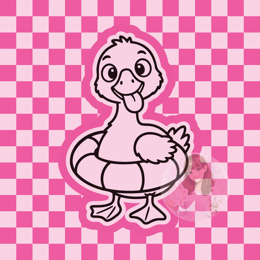Silly face pool goose silicone freshie mold