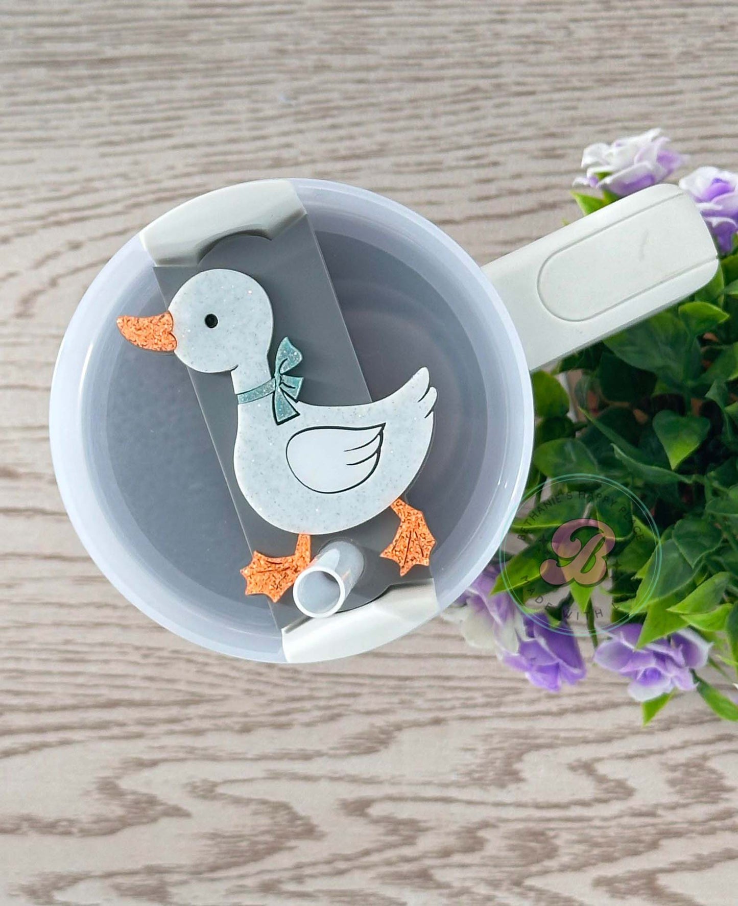 Goose tumbler topper, acrylic goose cup topper, tumbler tag, goose gifts, personalized gifts, duck cup topper, quencher, 20oz, 30oz, 40oz