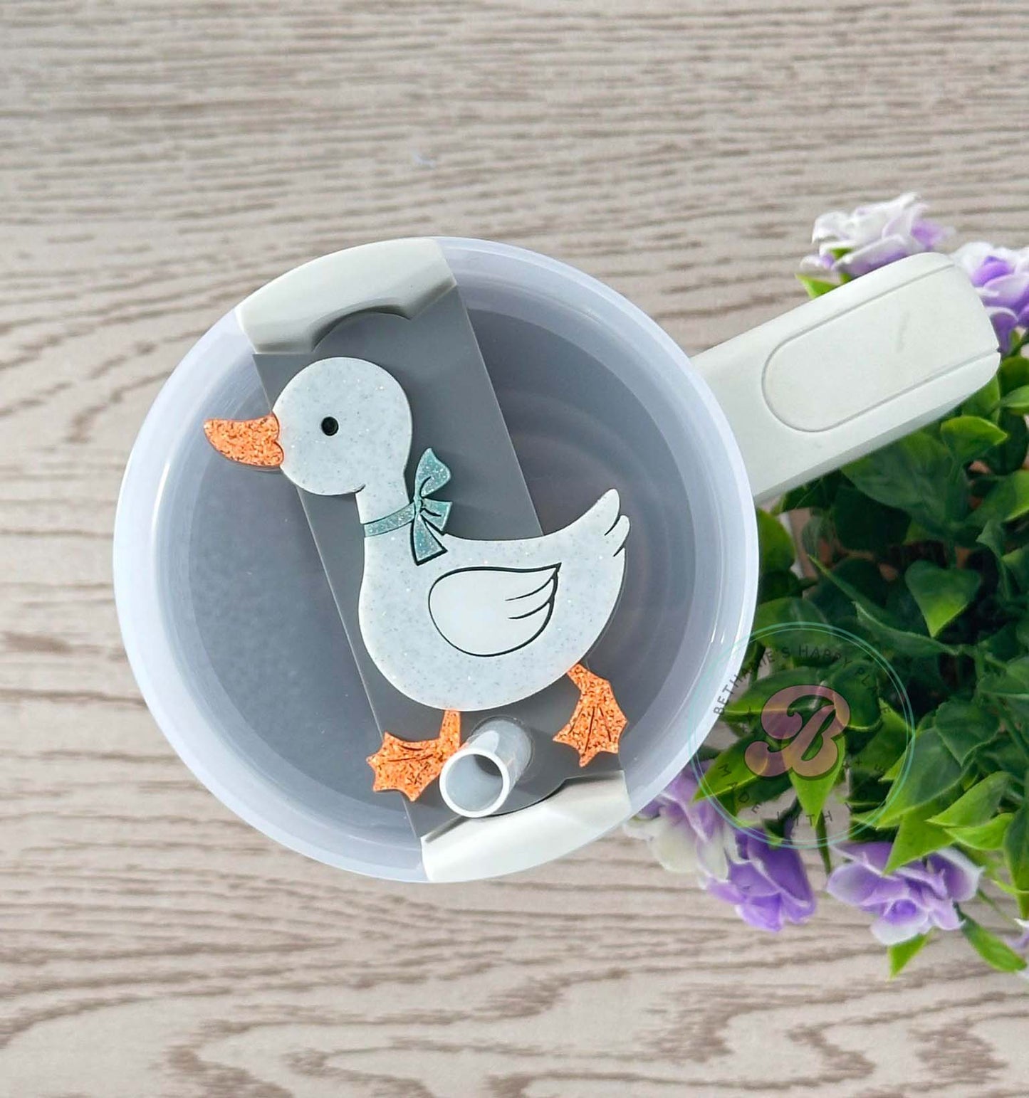 Goose tumbler topper, acrylic goose cup topper, tumbler tag, goose gifts, personalized gifts, duck cup topper, quencher, 20oz, 30oz, 40oz