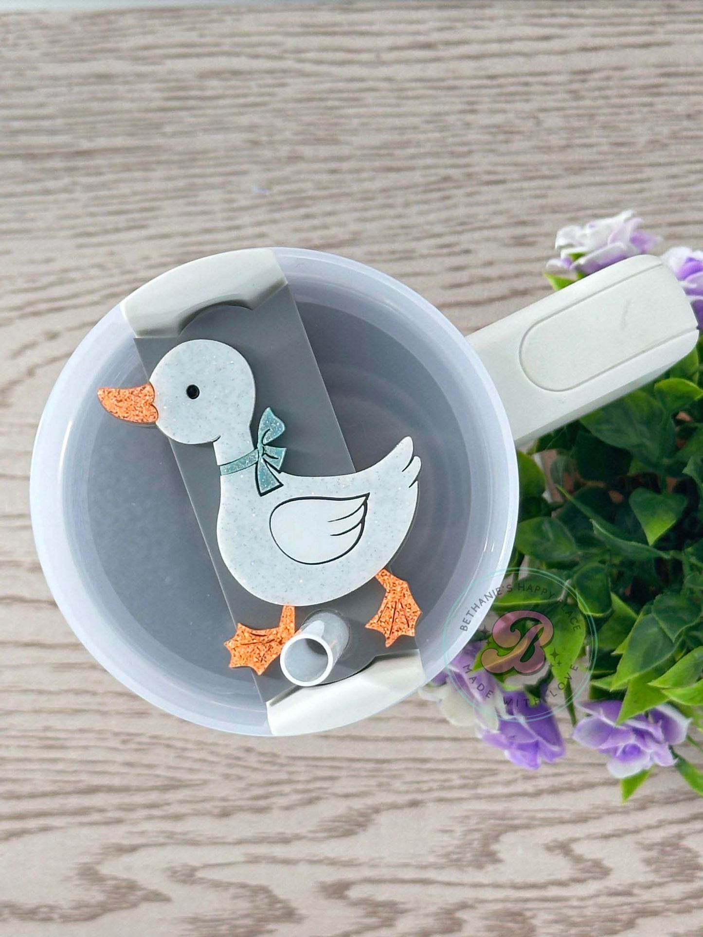 Goose tumbler topper, acrylic goose cup topper, tumbler tag, goose gifts, personalized gifts, duck cup topper, quencher, 20oz, 30oz, 40oz