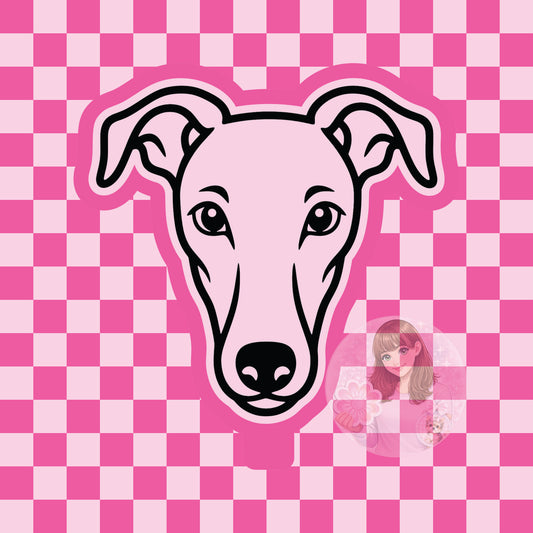 Greyhound dog head silicone freshie mold