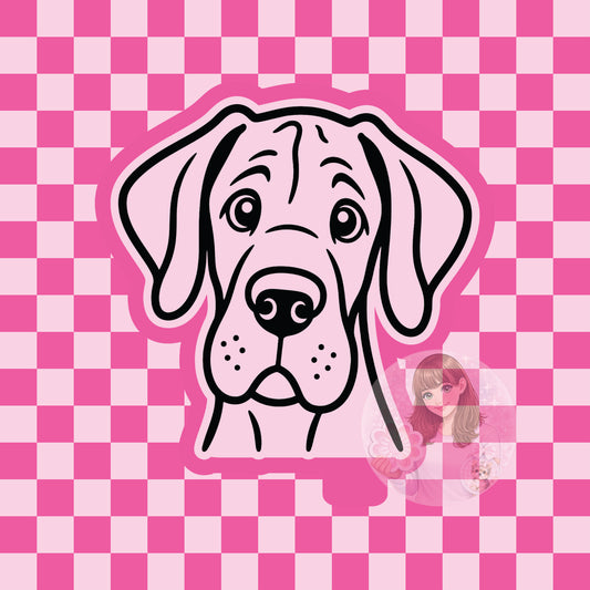 Great Dane dog head silicone freshie mold