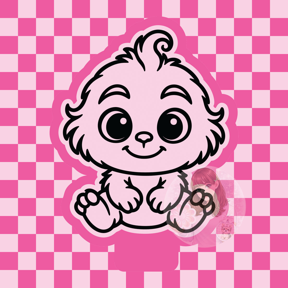 Fluffy baby grinch silicone freshie mold