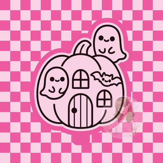 Halloween pumpkin house silicone freshie mold