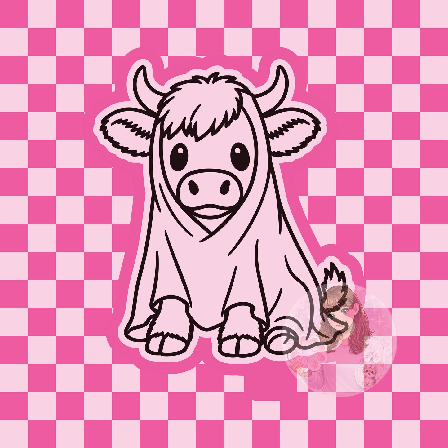 Highland cow ghost silicone freshie mold
