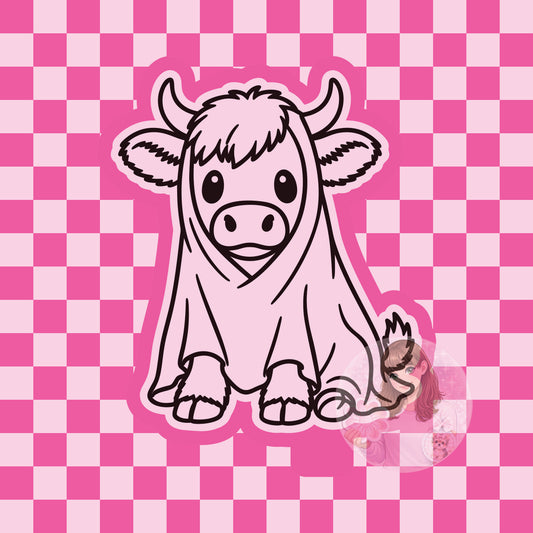 Highland cow ghost silicone freshie mold