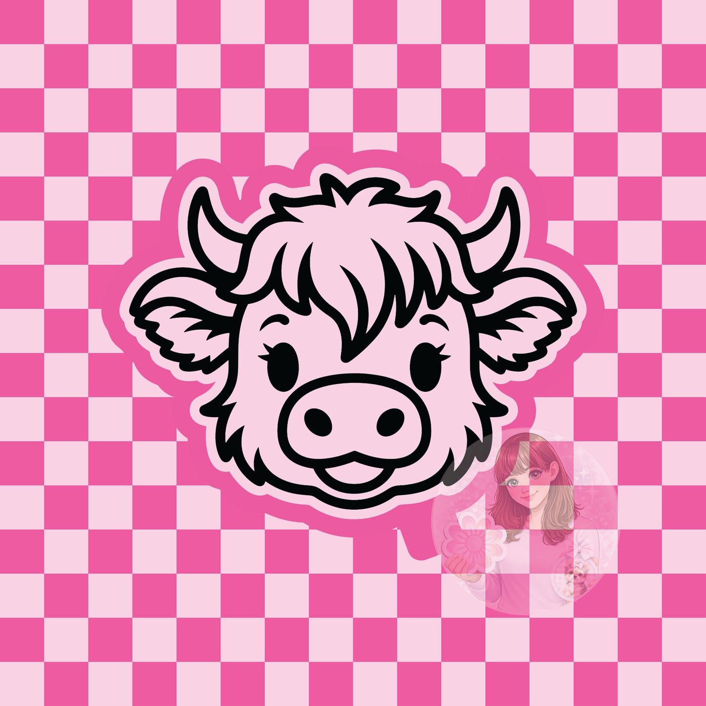 Highland cow head silicone freshie mold