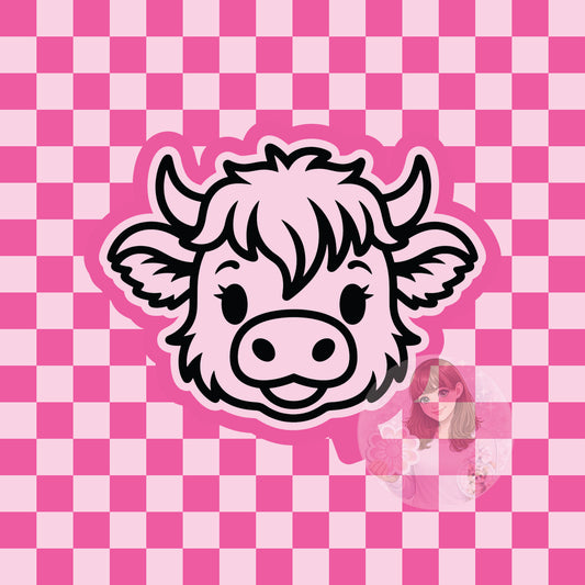 Highland cow head silicone freshie mold