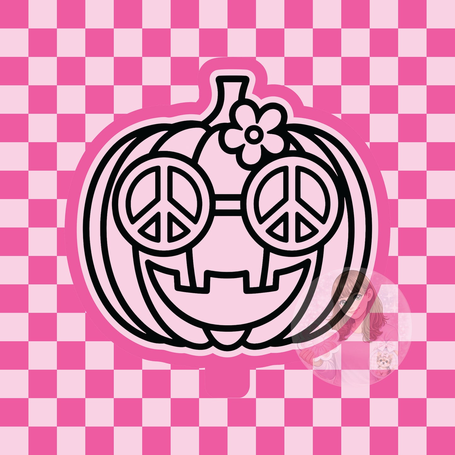 Hippie pumpkin silicone freshie mold
