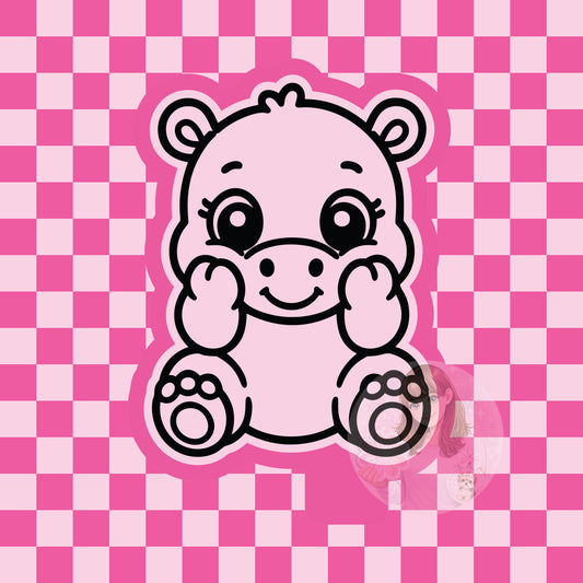 Cutesy hippo silicone freshie mold