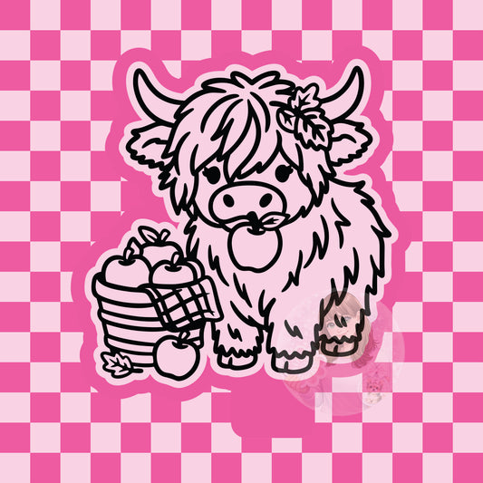 Apple basket highland cow silicone freshie mold