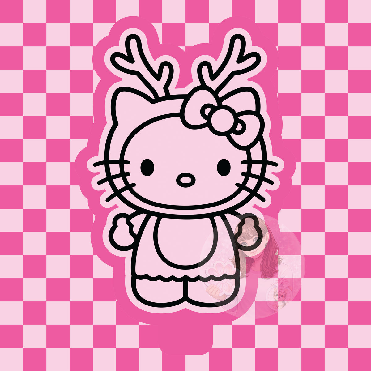 Kitty reindeer silicone freshie mold
