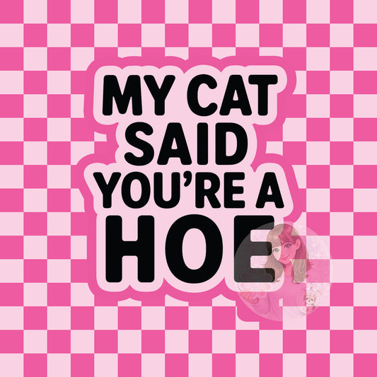 My cat said you're a hoe silicone freshie mold