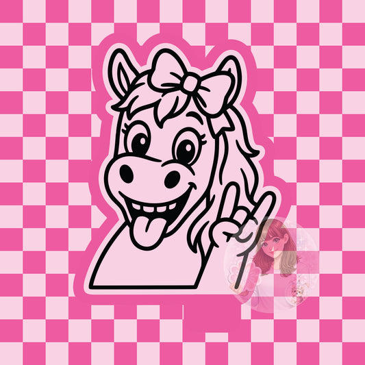Rock on horse silicone freshie mold